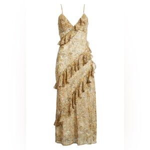 Open Edit Ruffle Chiffon Dress XS